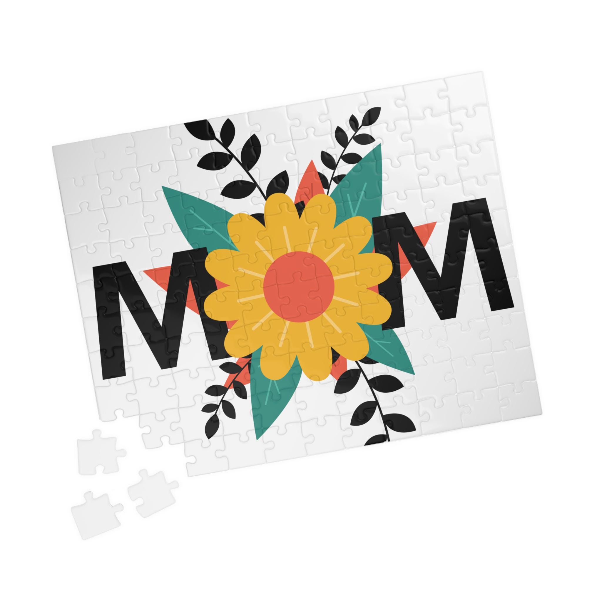 Floral Mom Puzzle - Perfect Gift for Mother's Day, Family Game Night, Fun Activity, 110-1014 Piece Options, Personalized Decor
