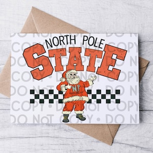 North Pole State Santa Ready To Press Sublimation
