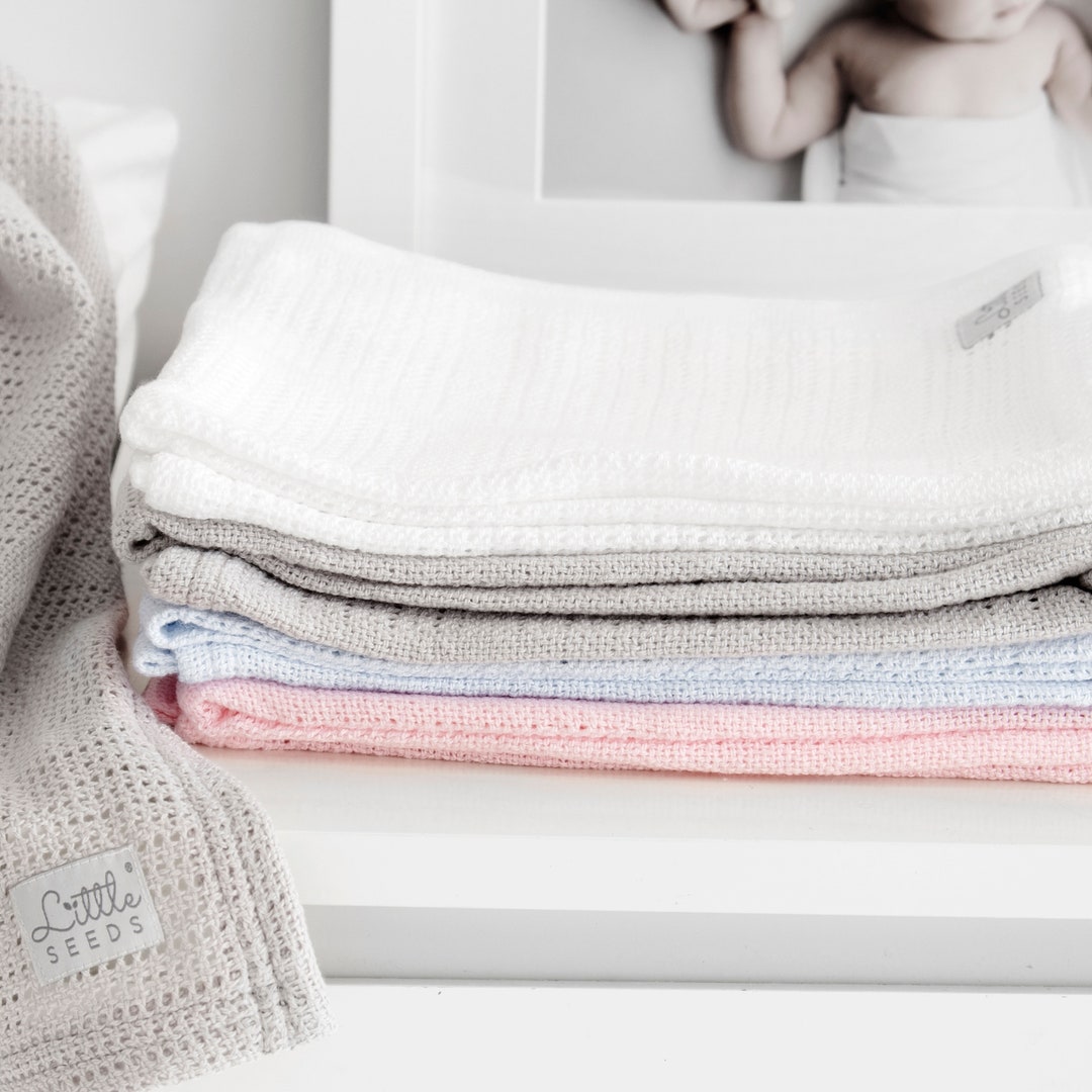 Baby Cellular Blanket 100 Premium Cotton Etsy UK