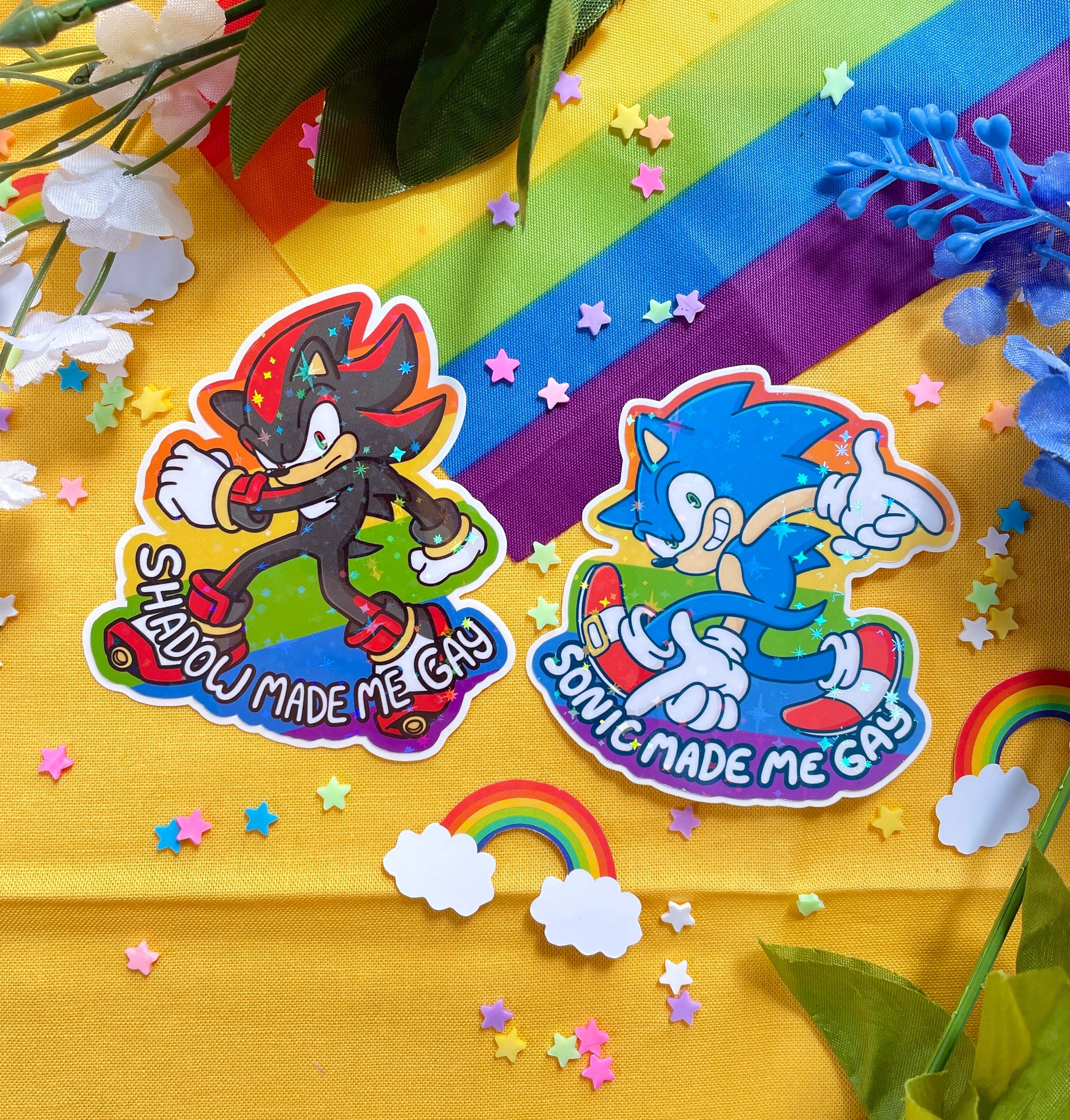 Sonic And Shadow Stickers for Sale