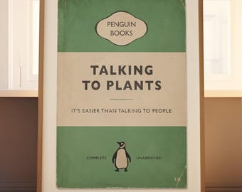 Talking To Plants - Funny Vintage Book Print