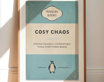 Cosy Chaos - Funny Vintage Book Print