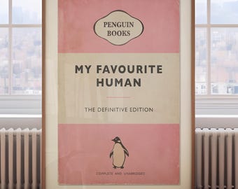My Favourite Human - Funny Vintage Book Print