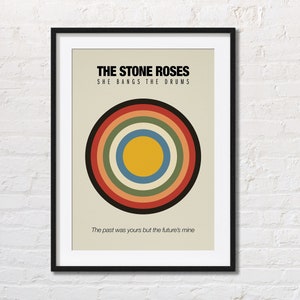 Impresión de la letra de la canción "She Bangs The Drums" / The Stone Roses / Decoración de habitación indie / Póster musical / Brit Pop / Manchester / Regalo para amantes de la música