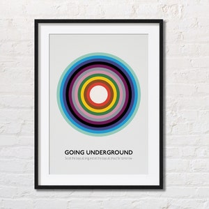La clandestinité | La confiture | Paroles de chanson imprimées | Mod | Paul Weller | Rock & Roll indépendant | Affiche de musique | A5 A4 A3