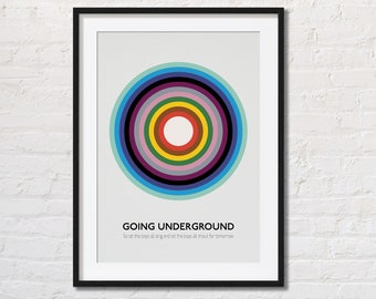 La clandestinité | La confiture | Paroles de chanson imprimées | Mod | Paul Weller | Rock & Roll indépendant | Affiche de musique | A5 A4 A3