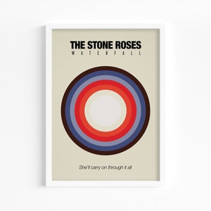 Waterfall | the Stone Roses Poster | Indie Room Decor | Music Poster ...