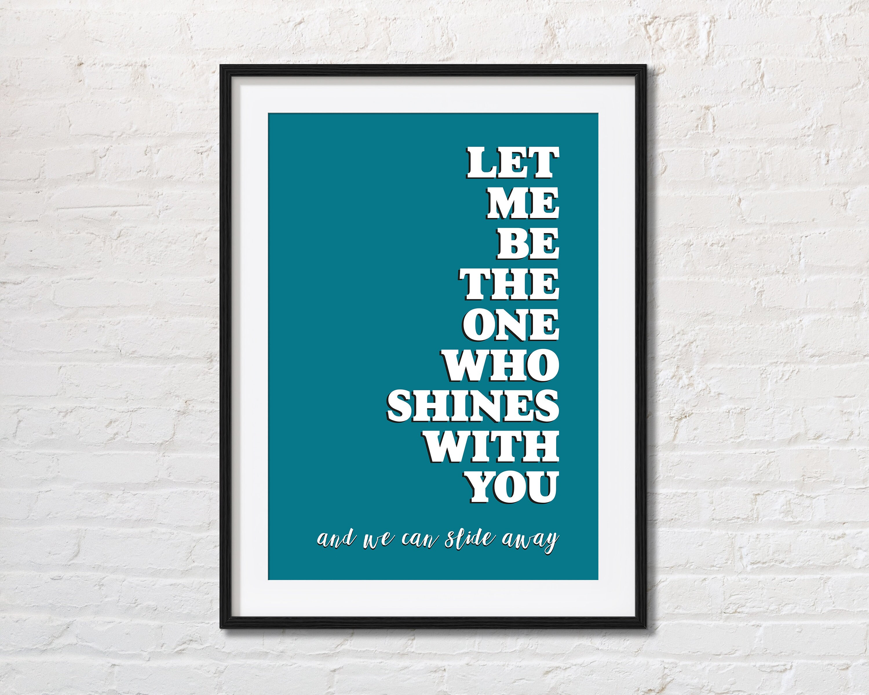 Slide Away Oasis Song Lyrics Poster Britpop Music Poster Etsy UK