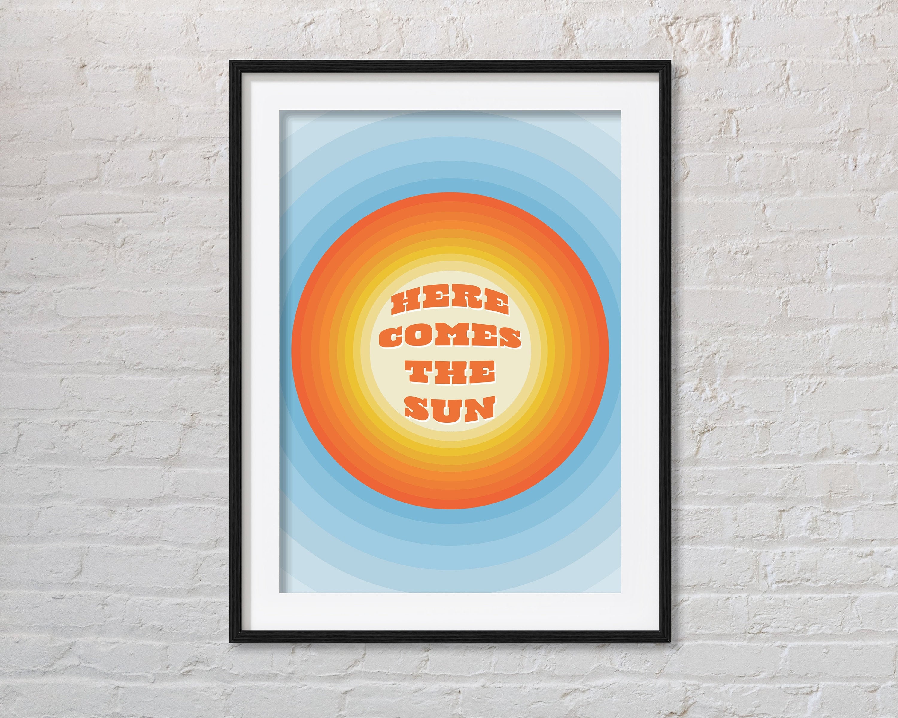 The Beatles Here Comes The Sun Tekst Here Comes The Sun The Beatles Lyrics Quote Print Pop Art | Etsy