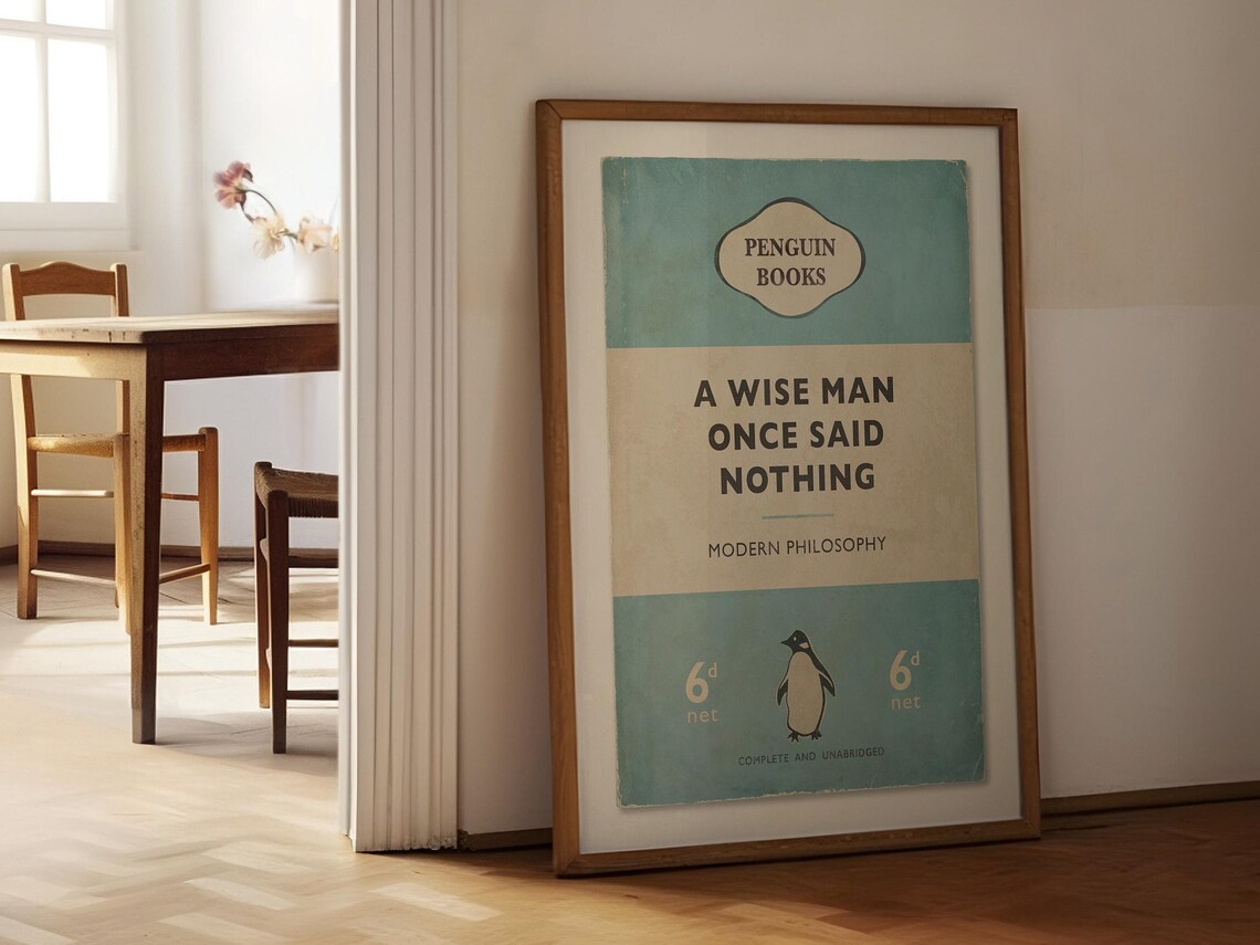 A Wise Man Once Said Nothing - Modern Philosophy | Penguin Book Cover ...