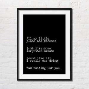 Real Love | John Lennon | The Beatles Lyric Print | Indie Rock & Roll | Music Poster | Song Lyrics | A5 A4 A3