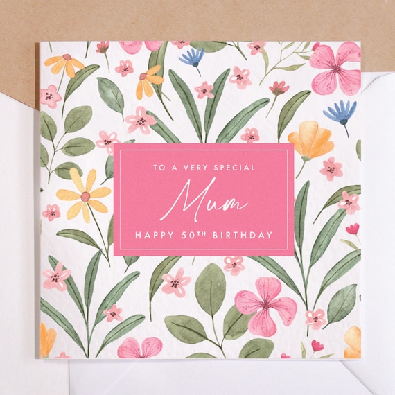 Any Age Mum Birthday Personalised Card | Happy 40th Birthday Mum | Happy 50th Birthday Mum | Happy 60th Birthday Mum | Happy Birthday Auntie