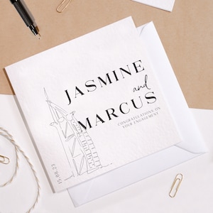 Personalised Engagement Card - Dubai Engagement Card - Congratulations On Your Engagement Card - Newly Engaged Card