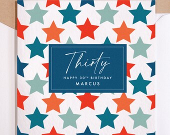 Carte d'anniversaire personnalisée pour tous les âges | Carte de voeux de joyeux anniversaire | 30e anniversaire | 40e anniversaire | Carte 50e anniversaire