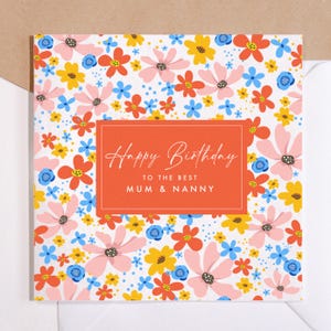 Carte d'anniversaire personnalisée pour maman | Carte d'anniversaire pour nounou | Carte d'anniversaire pour grand-mère | Carte d'anniversaire pour Nonna