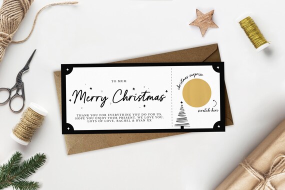 Custom Christmas Scratch Card Personalized Surprise Scratch Off Cards - View #11