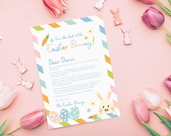 Personalised Easter Bunny Letter Posted to your Child | From the desk of the Easter Bunny Letter | A5 Letter Size