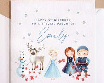 Personalised Princess Birthday Card | Happy Birthday Princess Card | Daughter Birthday Card | Granddaughter Birthday Card
