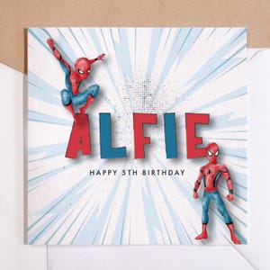 d'anniversaire personnalisée super-héros | Carte de voeux de super-héros de joyeux anniversaire | Carte d'anniversaire super-héros pour tous les âges