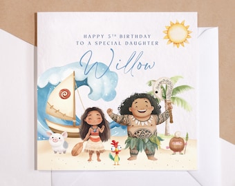 Personalised Princess Birthday Card | Princess Greeting Card | Daughter Birthday Card | Granddaughter Birthday Card | Son Birthday Card