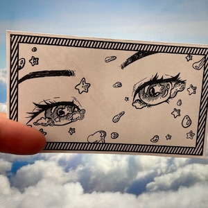 Anime Girl Eyes Sticker