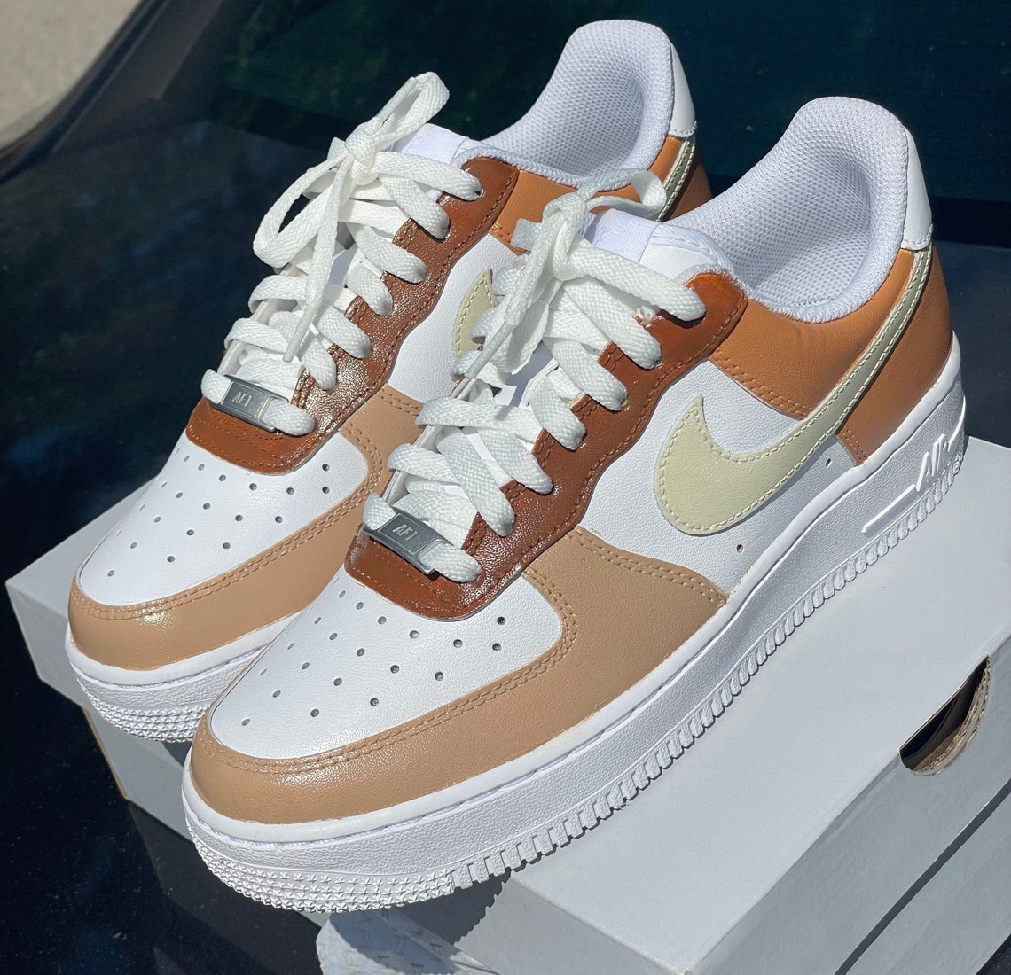 custom air force 1 mocha
