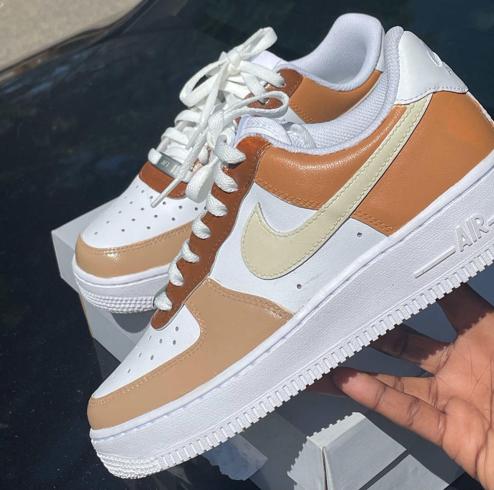 custom air force 1 mocha