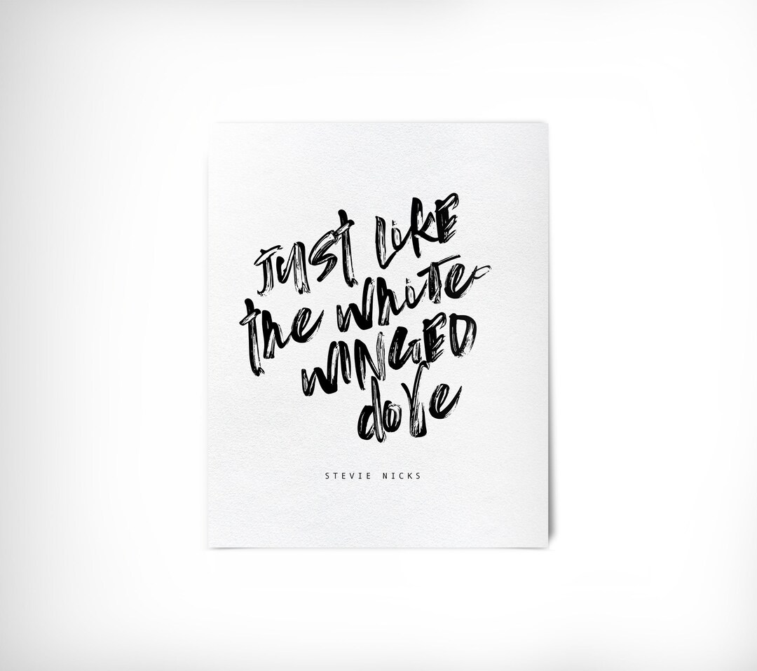 Stevie Nicks Digital Download Edge of Seventeen Lyrics - Etsy