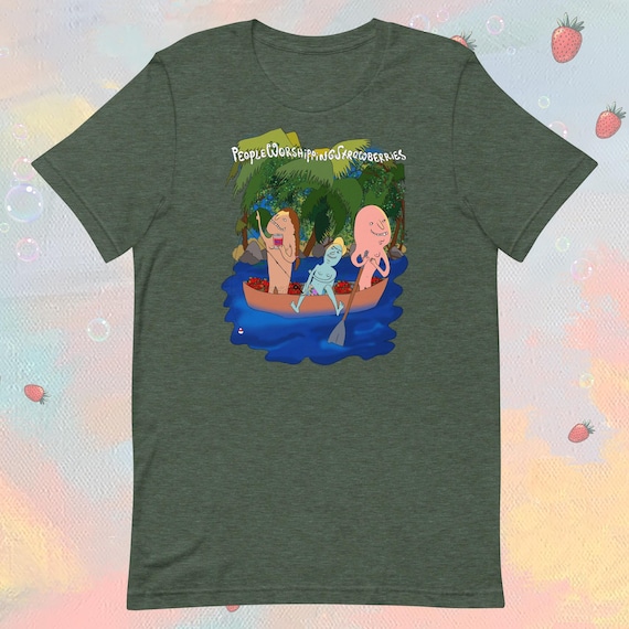 Fishing | Short Sleeve Ladies Relaxed Fit Shirt | People Worshipping Strawberries
