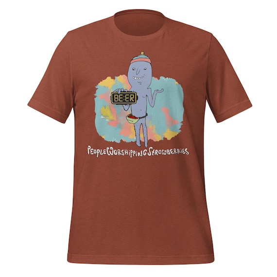 BEER O'Clock | Men's Short Sleeve Relaxed Fit Shirt | People Worshipping Strawberries