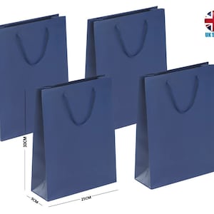Navy Blue A4 Paper Party Gift Bags & Tissue Wrap ~ Boutique Shop