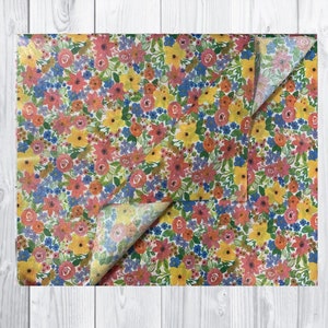 Floral Custom Logo Tissue Paper Flower Bouquet Wrapping Paper