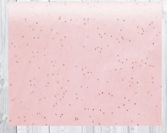 Blush Pink with Rose Gold Gemstone Luxury Sparkly Glitter Gem Tissue Paper Sheets - 50x75cm Gift Wrap