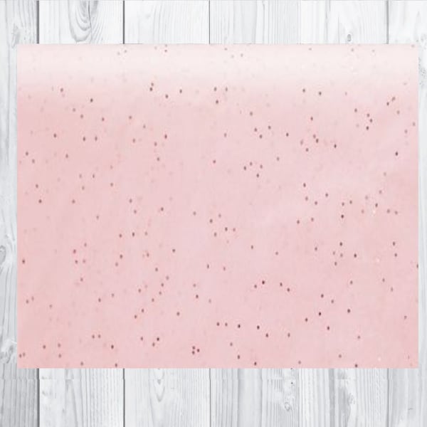 Blush Pink with Rose Gold Gemstone Luxury Sparkly Glitter Gem Tissue Paper Sheets - 50x75cm Gift Wrap