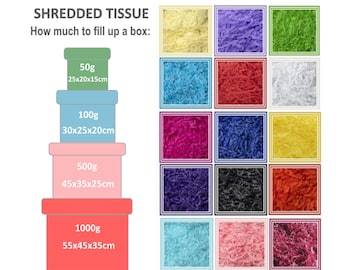 Soft Shredded Tissue Paper - Hamper Basket Gift Box Filler
