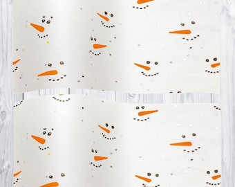 Christmas Carrot Frosty The Snowman Gemstone Tissue Paper Sheets - 50x75cm Gift Wrap