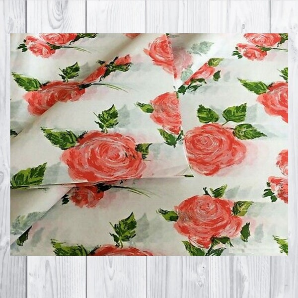 Cottage Rose Flower Pretty Shabby Chic Vintage Tissue Paper Sheets - 50x75cm Gift Wrap