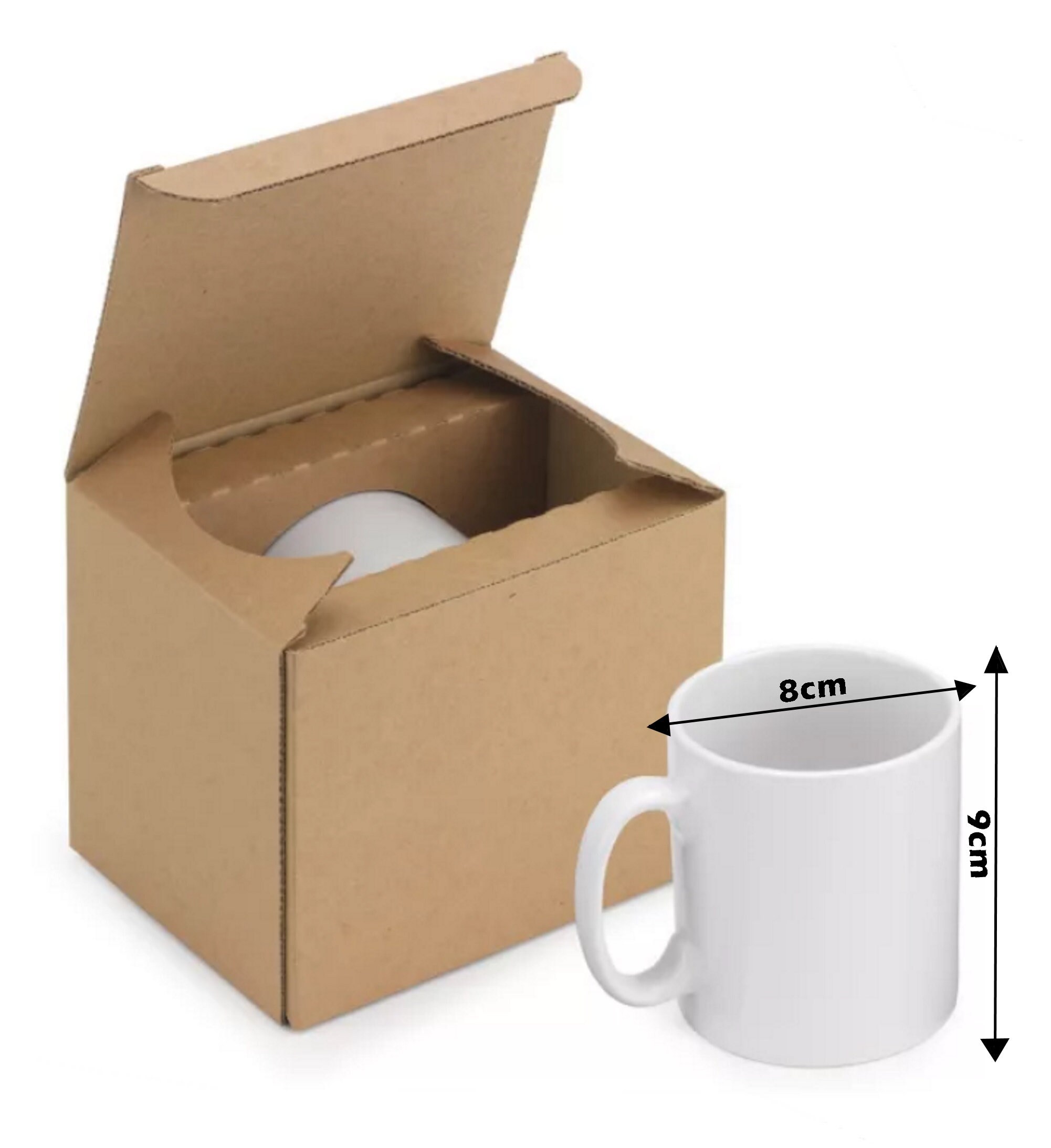 MUG POSTAGE BOXES - Strong Crash Lock Cardboard Postal Shipping Cup Gift Box  - Etsy