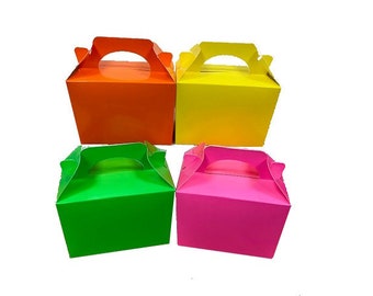 Neon Fluorescent Birthday Party Food Lunch Boxes Gift Box p/w