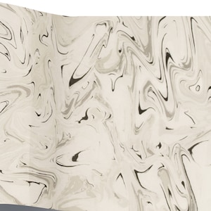 May include: Abstract marbled paper with a white background and black and grey swirling patterns.