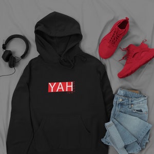 Black Unisex Most High Yah Hoodie | Hebrew Streetwear| Men&#39;s and Women&#39;s Loungewear
