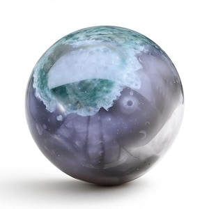 Lace Agate Sphere – A+ Polished Crystal Ball for Elegant Home or Office Decor | Unique Natural Stone Collectible Gift
