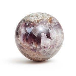 60MM Amethyst Crystal Sphere – Polished Purple Gemstone Ball for Home Decor, Meditation & Healing | Unique Handmade Gift