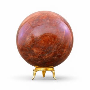 Red Garnet Sphere: Natural Almandine Crystal, Home Decor (110mm, 2.2kg/4.8lbs)