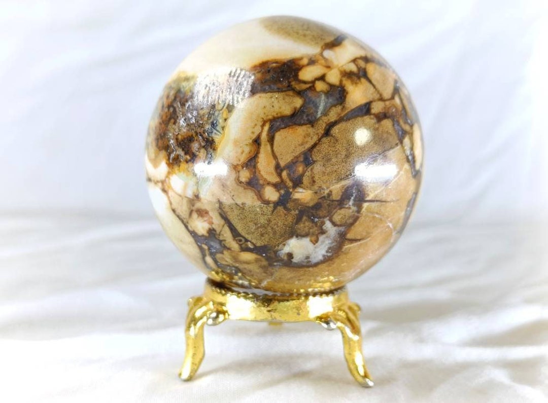 RARE Golden King Cobra Jasper Sphere 55MM / LBS 0.60 yellowish King Cobra Jasper /home Decor