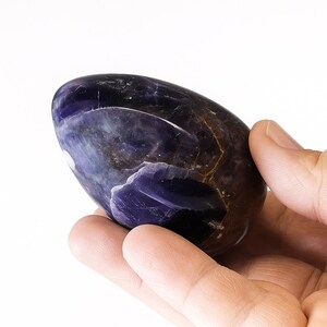 65MM Handcrafted Stunning Amethyst Crystal Egg - Amethyst Stone Healing Crystal - Decorative Crystal Egg Spiritual Stone Unique Gift Idea