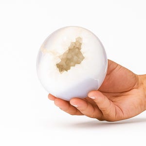 Druzy Lace Agate Sphere, Crystal Stone Amazing Stone Home Decor Top-Grade Crystal High-Quality Polished Crystal Metaphysical Decor