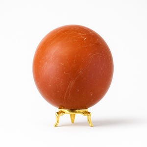 Red Jasper Sphere Stone – Hand Polished Round Crystal Ball – High Quality Carved Gemstone for Home Décor, Display, or Collectors