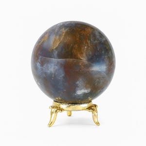 Incredible Orbicular Ocean Jasper 60MM ~ 0.66Lb HQ Polished Sphere ~ 2.36&quot; Wide/Beautiful Reiki,Feng Shui,Meditation Display/Museum Quality