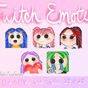 Cute Doll Emotes for Twitch/ Discord